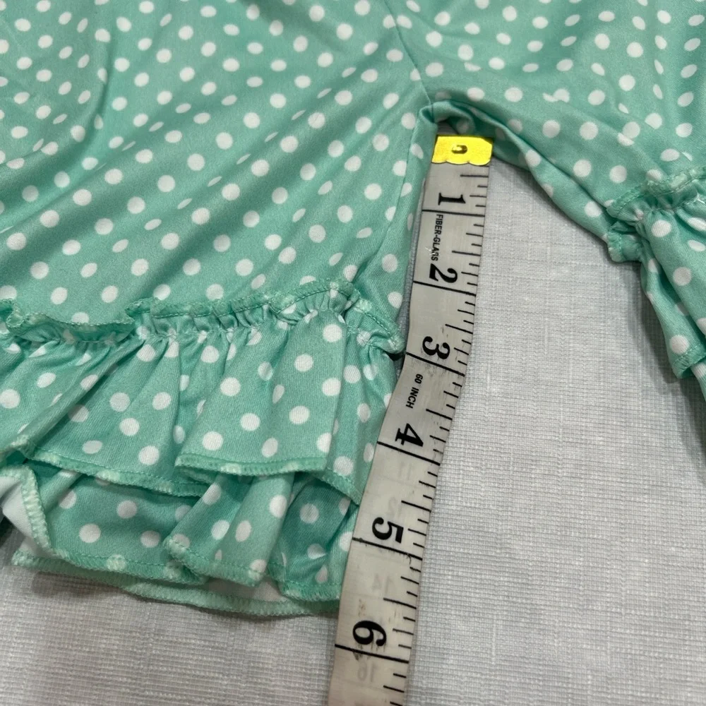 3XL(7-8 girls) Boutique Ruffle Pants Peach Print Dress & Polka Dot shorts